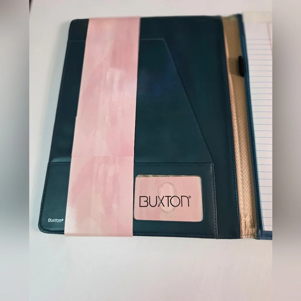 BUXTON Portfolio &  Pad Holder, Turquoise